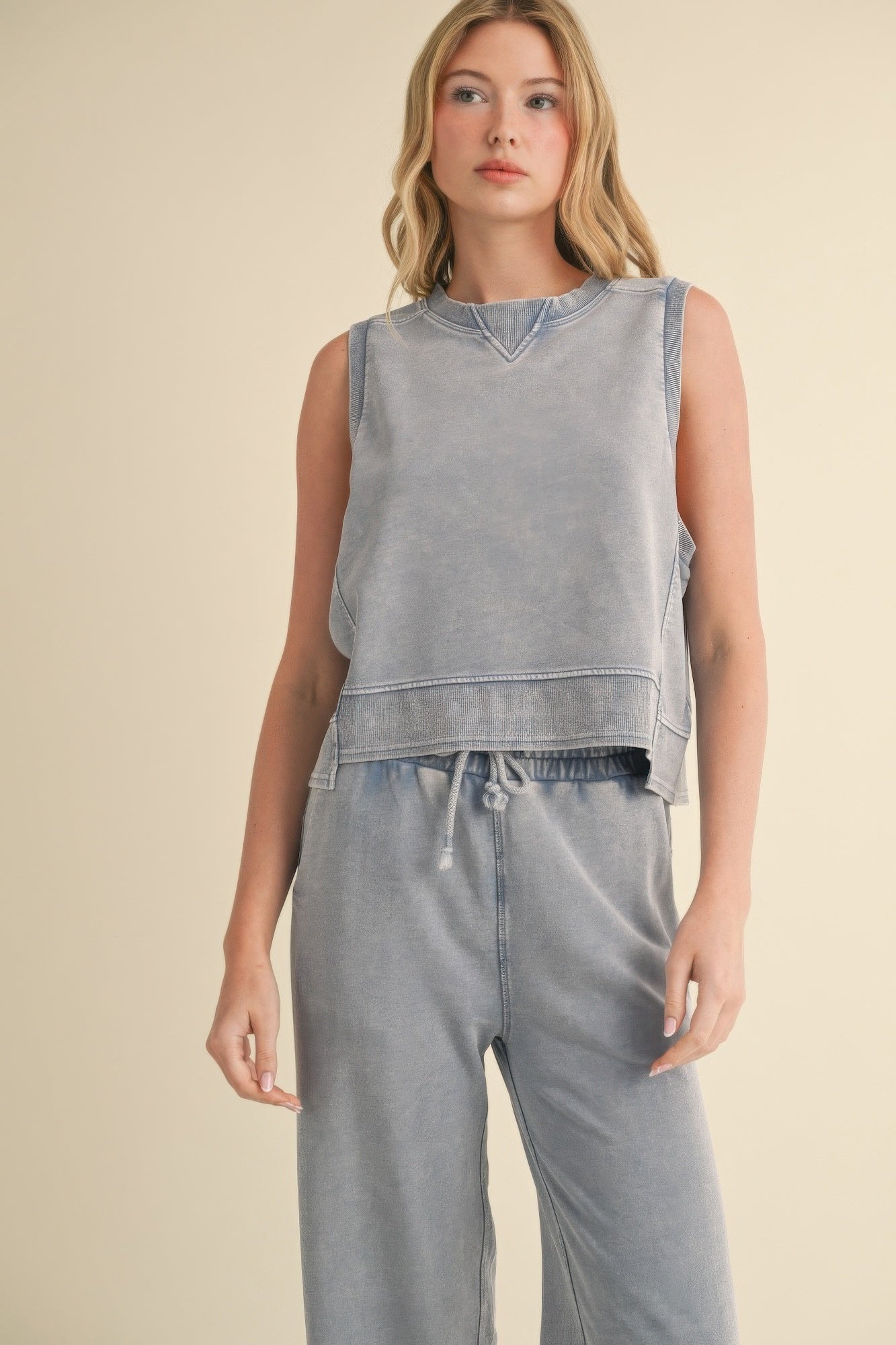 Mineral Wash Sleeveless Tank -