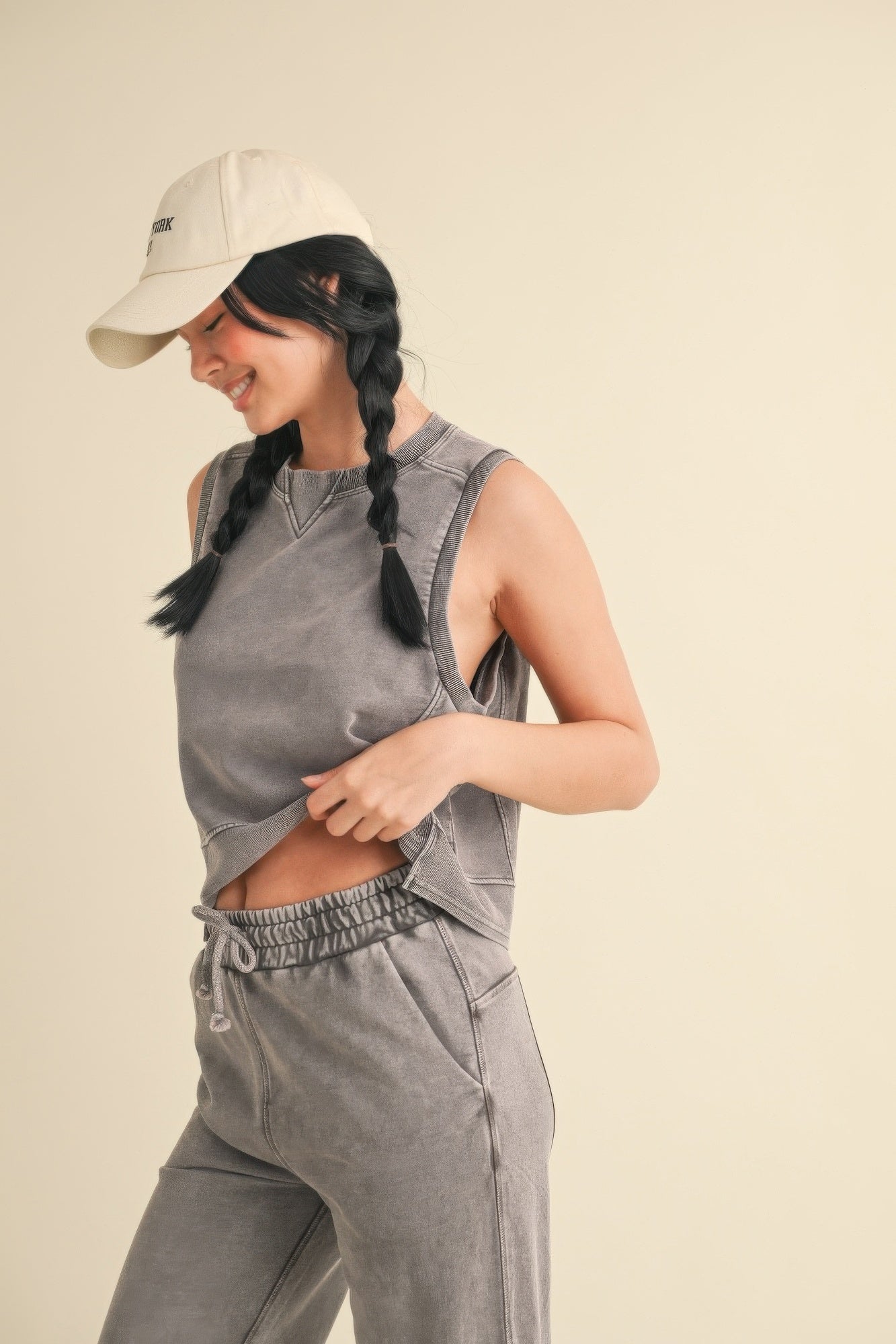 Mineral Wash Sleeveless Tank -