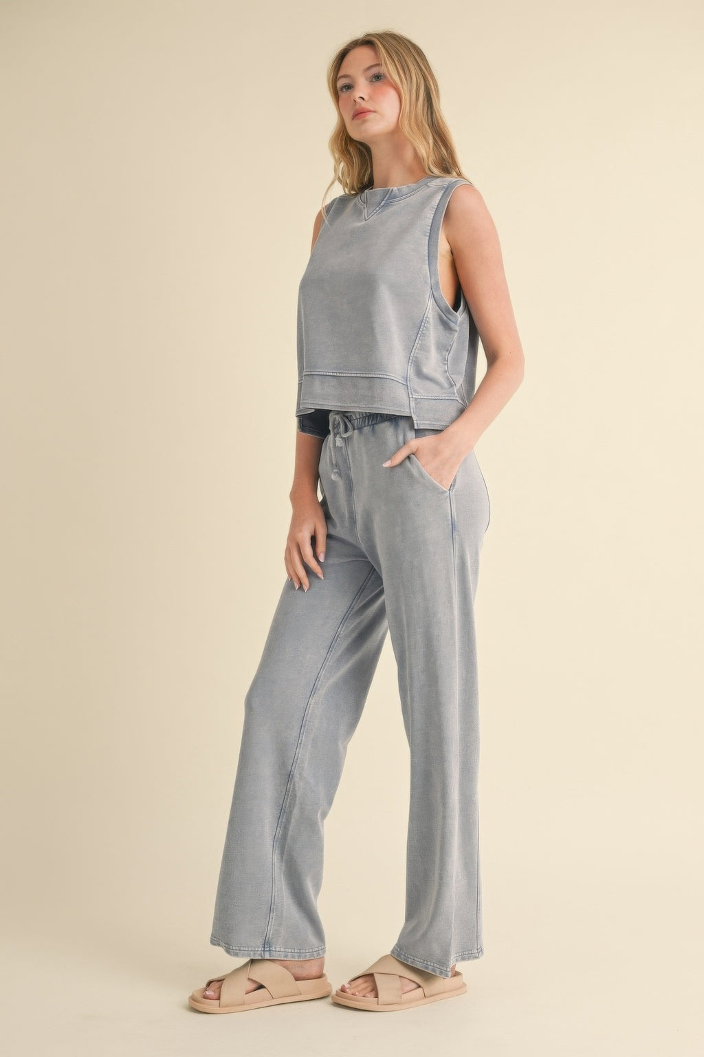 Mineral Wash Sleeveless Tank -