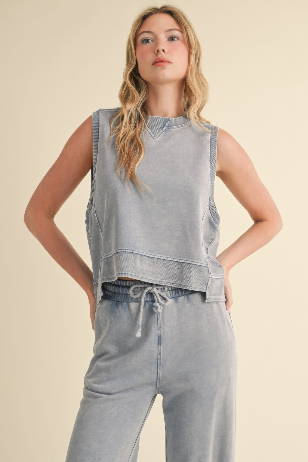 Mineral Wash Sleeveless Tank -