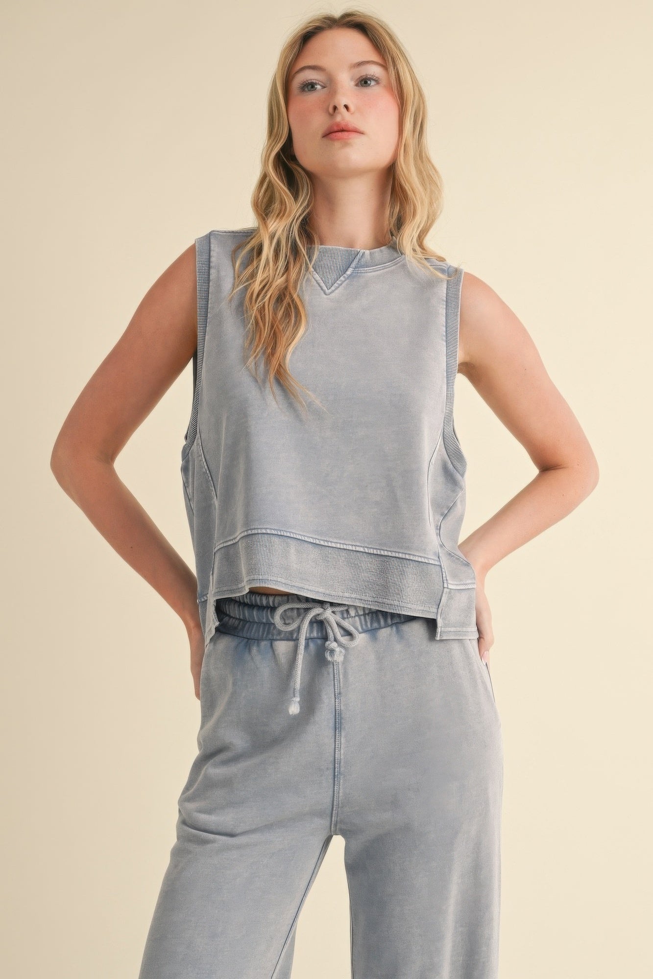 Mineral Wash Sleeveless Tank -