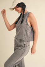 Mineral Wash Sleeveless Tank -