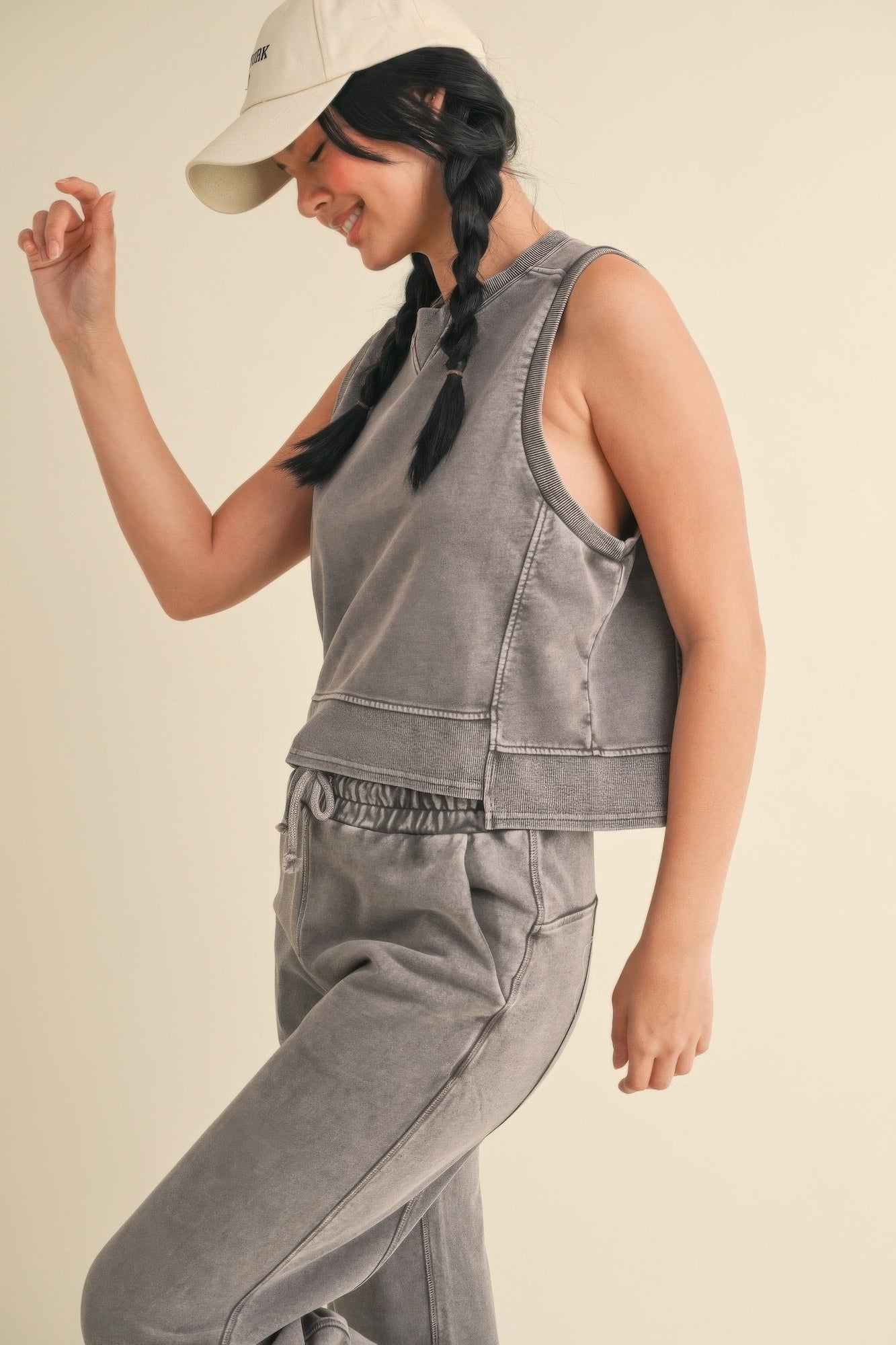 Mineral Wash Sleeveless Tank -