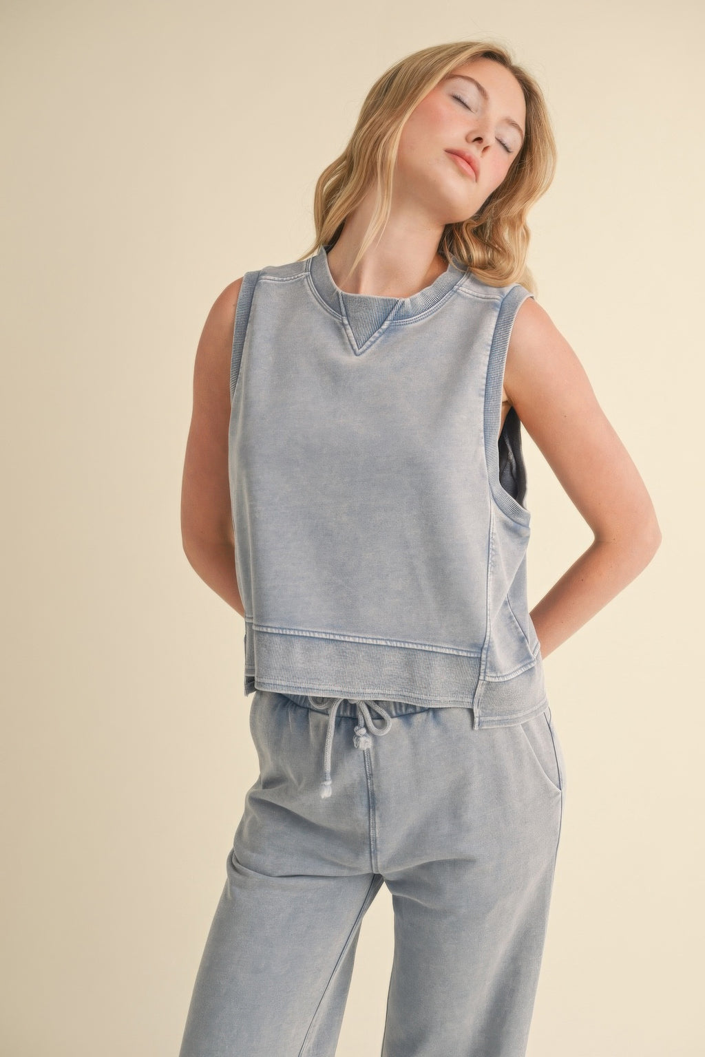 Mineral Wash Sleeveless Tank -