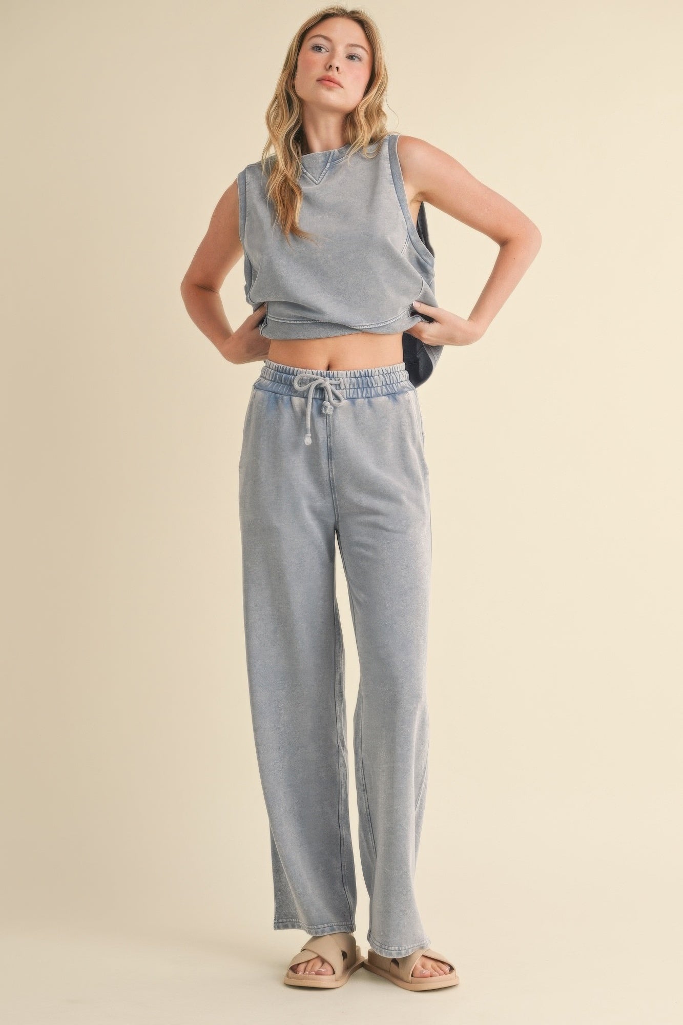 Mineral Wash Sleeveless Tank -