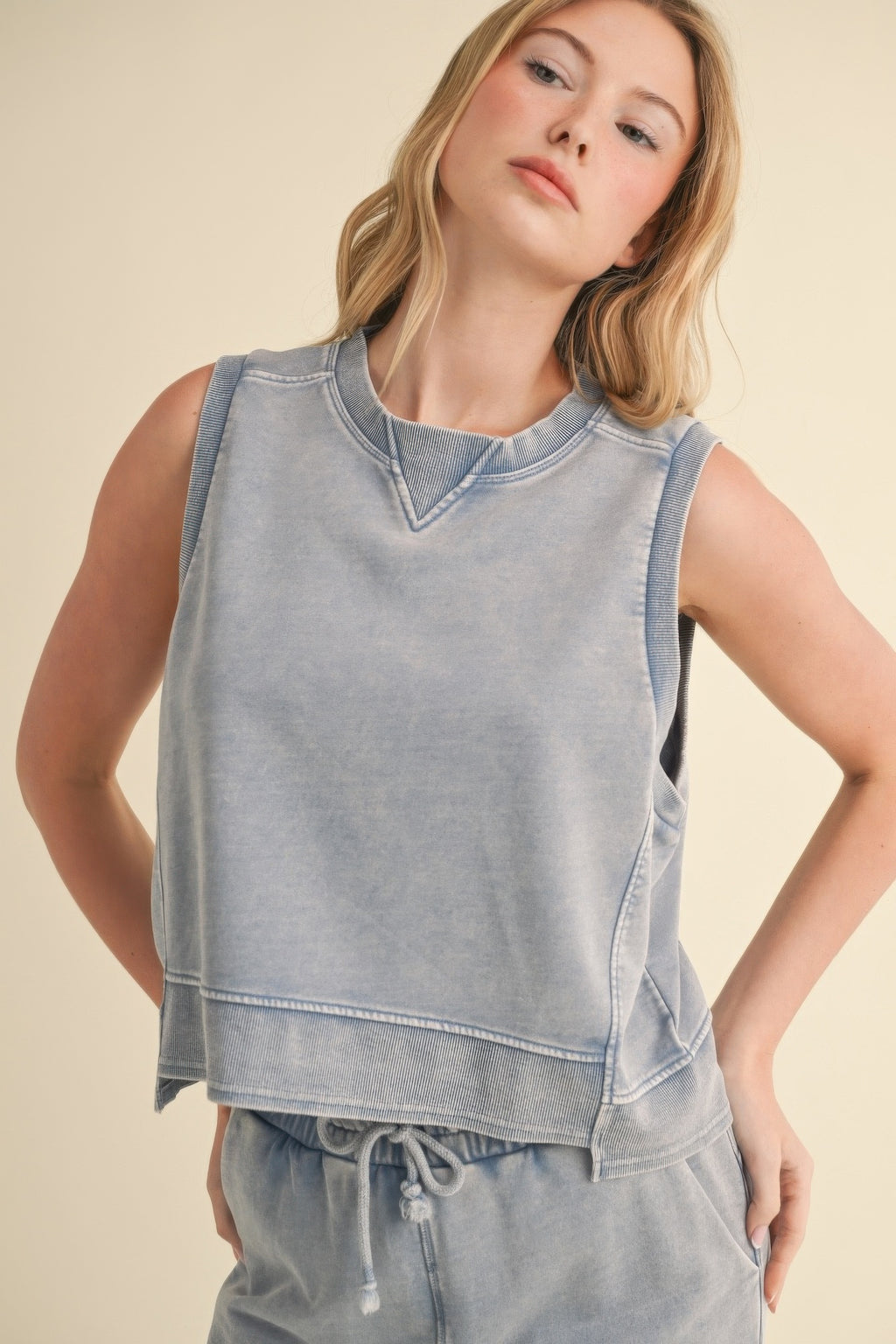Mineral Wash Sleeveless Tank -