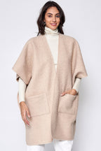 Oversized Open Front Kimono Cardigan - Ivory