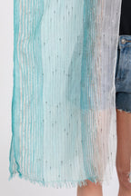 Striped Two Tone Cover Up Kimono -