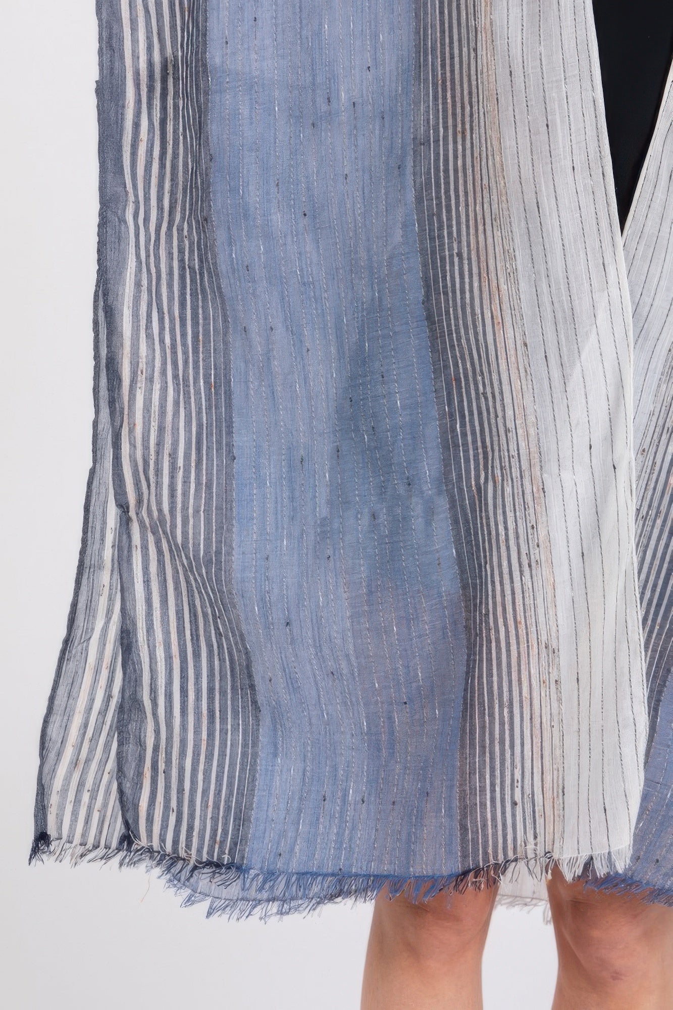Striped Two Tone Cover Up Kimono -