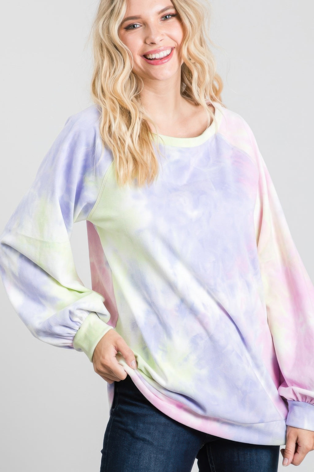 Tie-Dye Oversized Sweatshirt - L